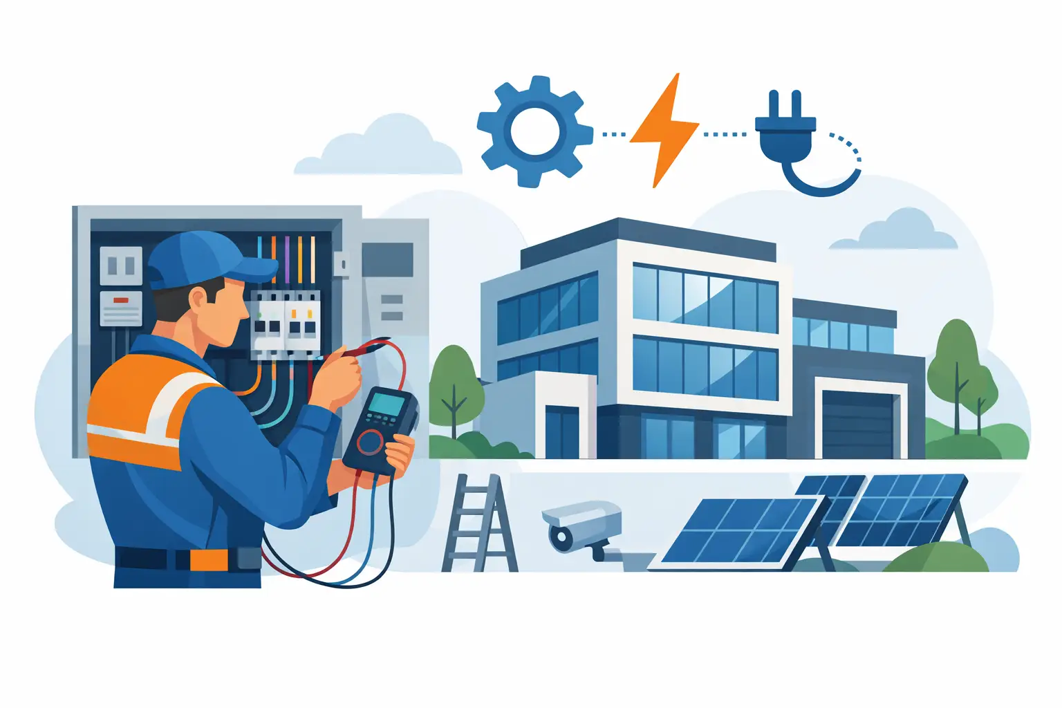 Onderhoud elektrische installatie bedrijfspand